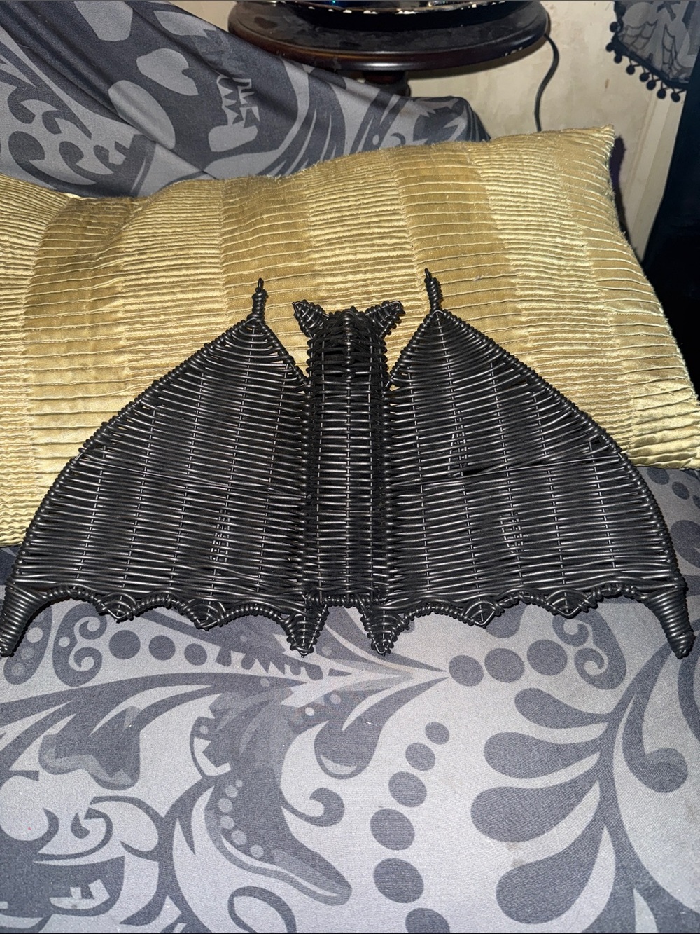 Halloween Wicker & Woven BAT!! (NWOT)